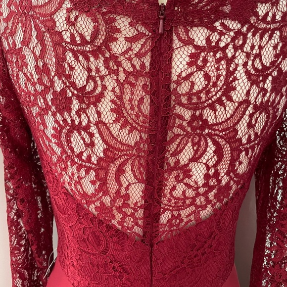 Vivian Diamond Dressy Collection Burgundy Gown - Picture 6 of 11